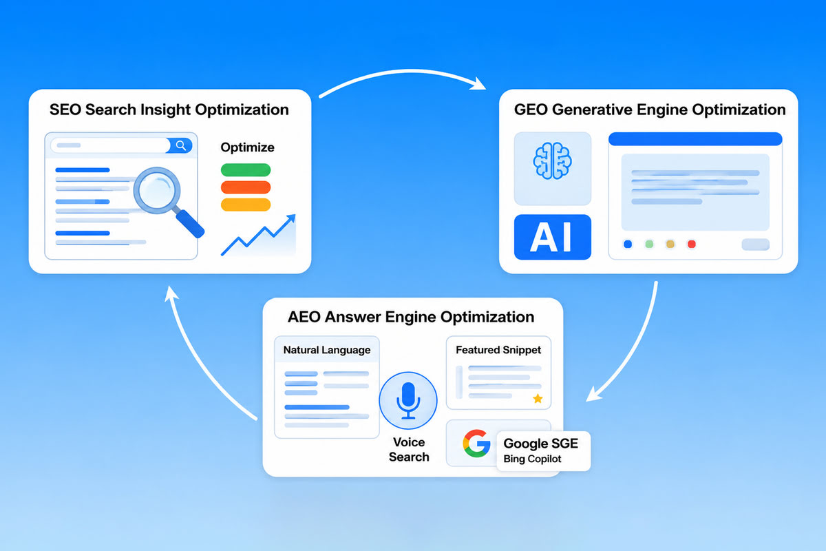 SEO vs. AEO vs. GEO